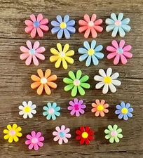 8pc COLORFUL DAISY FLOWER Shoe Charms FOR CROCS