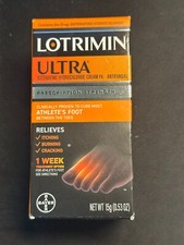 Ultra Antifungal Cream for Athlete's Foot 0.53 Oz 15g 