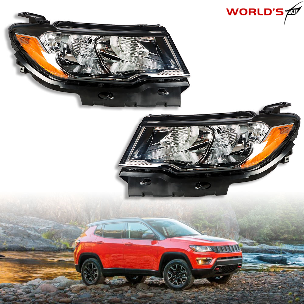 Headlights For 20172020 Jeep Compass Halogen Headlamps Driver