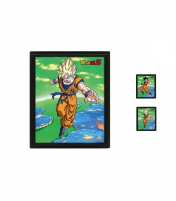 Dragon Ball Z - Super Saiyan Transformation - 26x20 3D Rahmenbild NEU in Folie