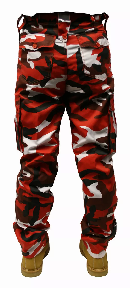 Red and yellow camo pants sale