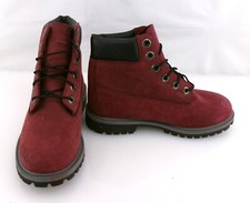 Timberland Shoes Premium Burgundy/Black 6 Inch Boots Womens 6 mens 4 
