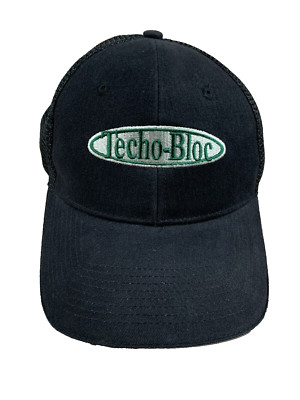 Techo-Bloc Hat Adult Strapback Black Mens Baseball Cap