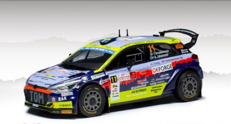 Hyundai i20 R5 #11 IXO RAM859.22 Voiture Miniature Rallye Pologne 2022 Echelle 1/43