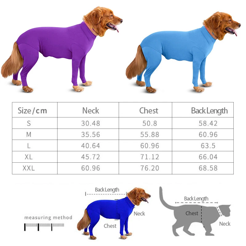 Pet Dog Bodysuit Slim Jumpsuit Coat Dog Stretchy Recovery Post Surgery Suit. - Image 2 of 4