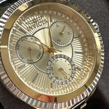 Invicta Women's Watch 28821 Angel Quartz Gold Dial Two Tone Stainless Steel 36mm