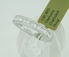 GENUINE 1.04 Cts DIAMOND RING 10K WHITE GOLD - Free Certificate Appraisal