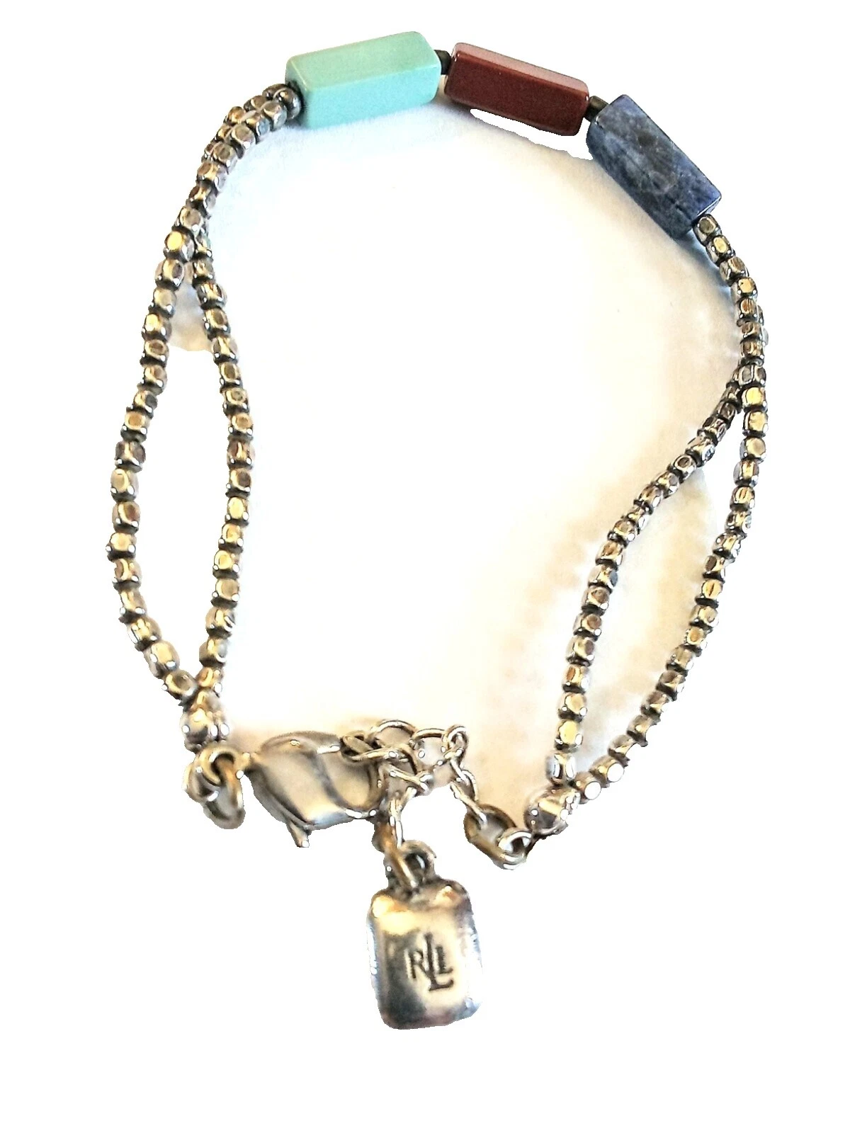 Piedra Bañado en Plata Ralph Lauren Joyería de Moda