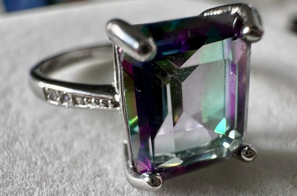 Mystic Topas Regenbogen Ring 925 Sterling Silber für Damen - Bild 3 von 4