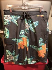 George Mens Tropical Print Swim Shorts Size Medium
