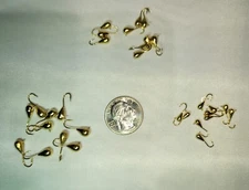 30 pcs Tungsten Gold Plated Teardrop Ice Fishing Jigs 3mm 4mm 5mm