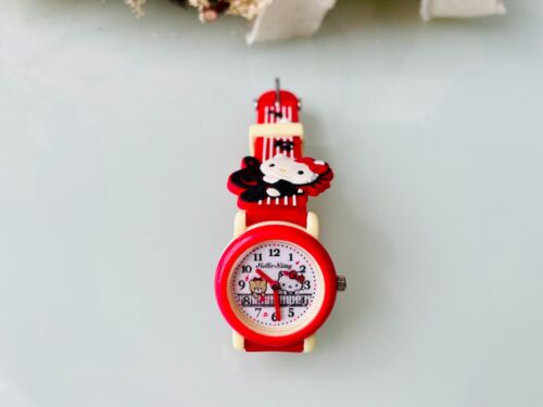 RARE Vintage Sanrio Hello Kitty  Wrist Watch 2015 kawaii JP Red SR-V02 Sunflam - Picture 1 of 5