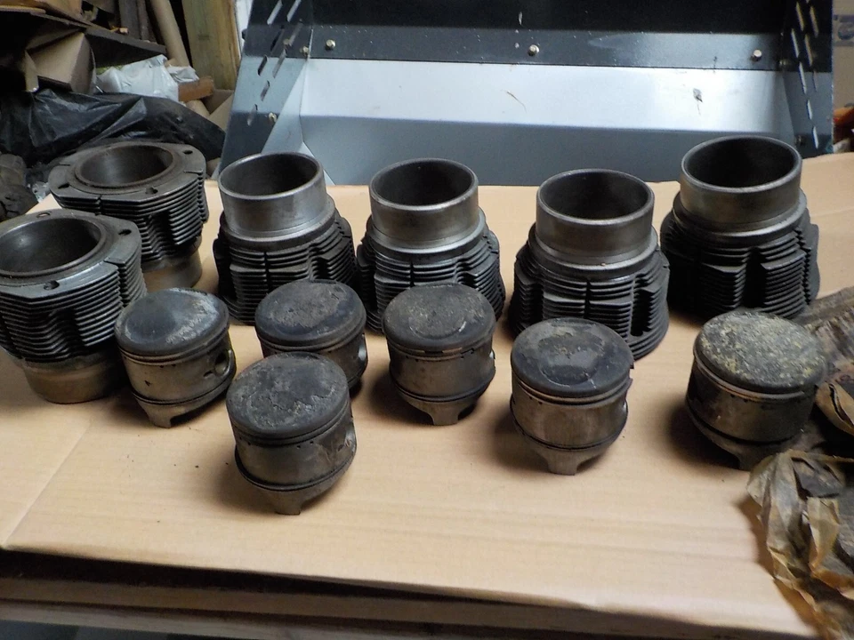 JUEGO SOLO PISTONES 6 ORIGINALES PORSCHE 911 914-6 MAHLE 80ZD3 BIRAL 1966-69 Foto 4 de 4