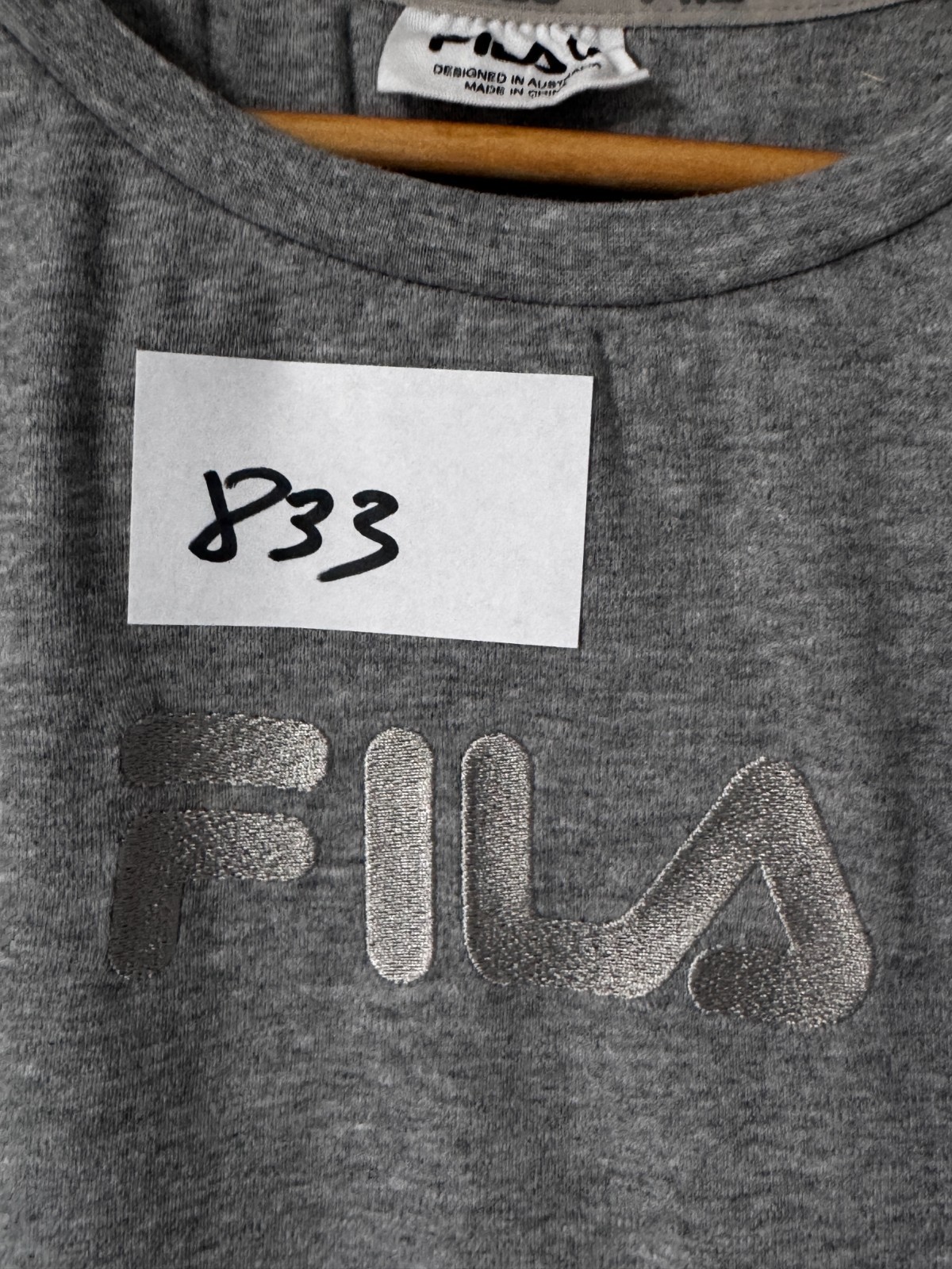 Fila Women’s Embroidered Logo T-Shirt - Grey Marl image 5