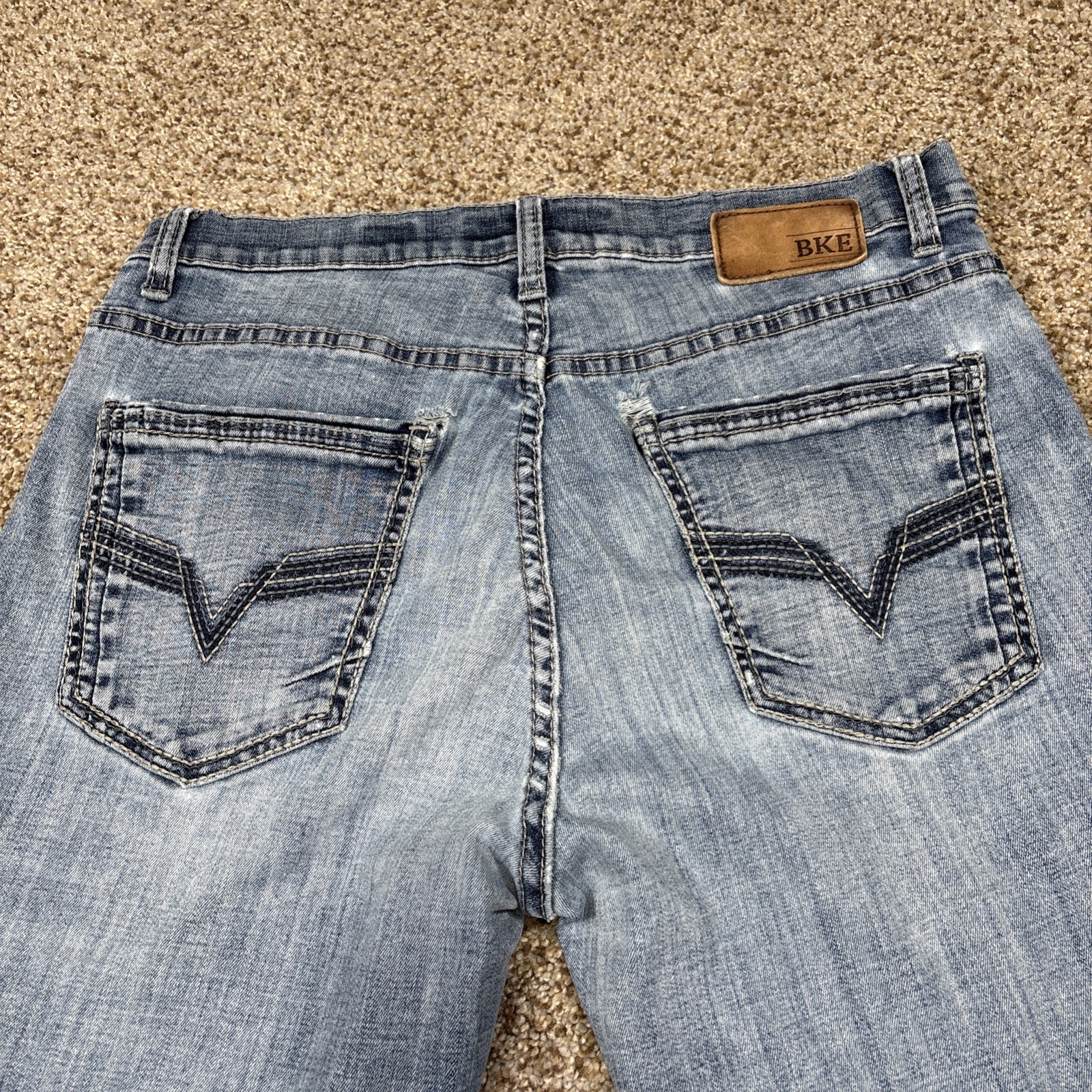 BKE Tyler Jeans Mens 34 Straight Leg Blue Actual (32x31) - View 14