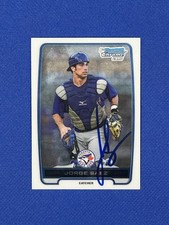 Jorge Saez Autograph Signed 2012 Bowman Chrome Draft Blue Jays auto #bdpp132 X