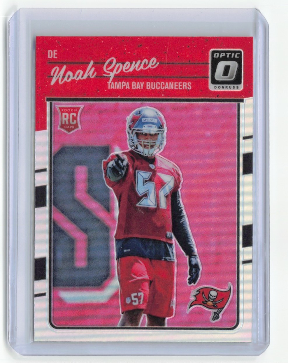2016 Donruss Optic Noah Spence RC Holo Tampa Bay Buccaneers #134 Rookie