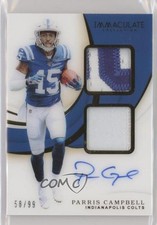 2019 Panini Immaculate Signature Rookie 58/99 Parris Campbell Patch Auto ez4