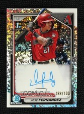 2024 Bowman Chrome Prospect Mini-Diamond Refractor /100 Jose Fernandez Auto 0gj0
