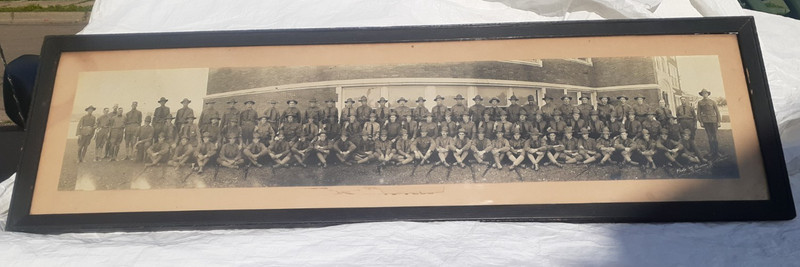 WW1 N.Y. State MILITIA  1917 PEEKSKILL NY GUARDING AQUEDUCT "Yard Long" PHOTO