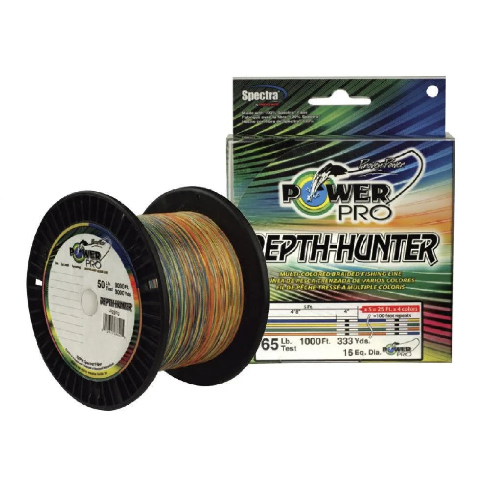 シマノ　POWER PRO DEPTH HUNTER 65Lb 4500Ft PowerPro Depth-Hunter Multicolored Braid - Melton Tackle
