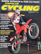 Popular Cycling November 1975 Suzuki TM100 CZ Falta 400 Bultaco Astro Amal Carbs