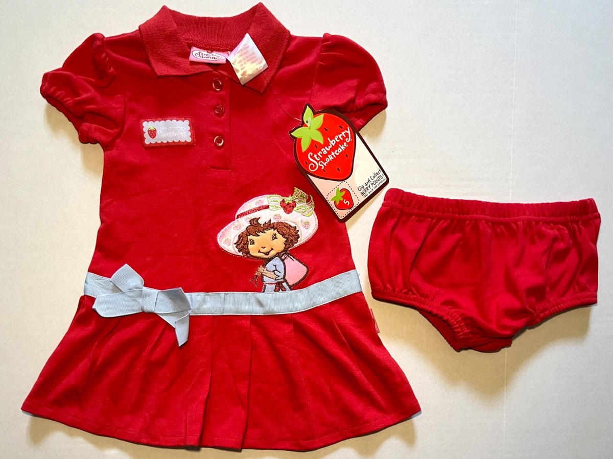 vintage strawberry shortcake dress for 5 1/2-Inch Doll, Classic Original Outfit That was a rare vintage