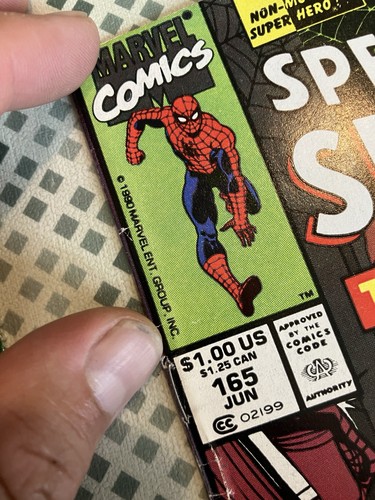 The Spectacular Spider-Man #165 Newsstand Marvel 1990 - Imagen 3 de 10