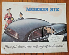 Morris Six Saloon Foldout Sales Brochure c. 1950s - Publication No. H&E 53140.