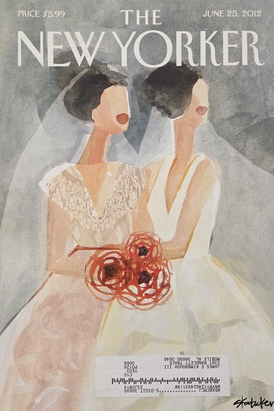 The New Yorker Magazine June 25, 2012 "June Brides" cover by Gayle Kabaker