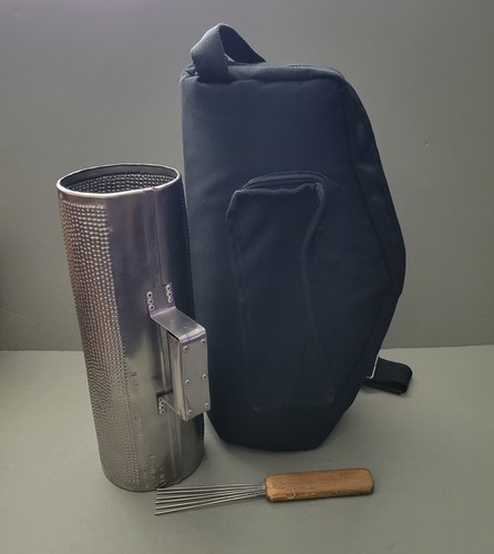 Guira Rubinski Dominican Metal Musical Instrument With Black Case