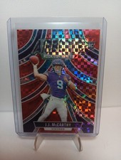 2024 Panini Rookies & Stars - Airborne J.J. McCarthy #A-JMY Red Plaid (RC)