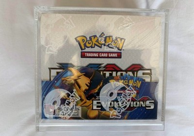 Pokémon XY Evolutions Booster Box 36 Packs Factory Sealed mit Acryl Case