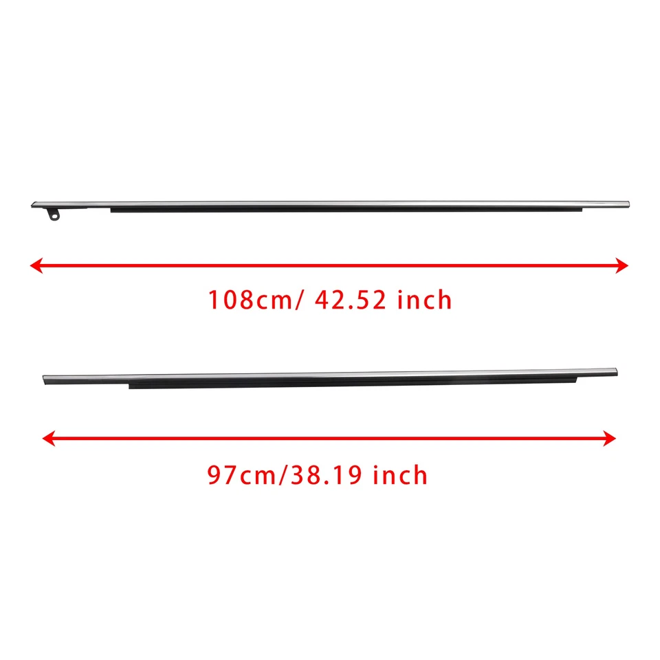 4pcs Chrome Outside Window Moulding Weatherstrip Seal For Toyota Venza 2009-2016 Foto 2 de 4