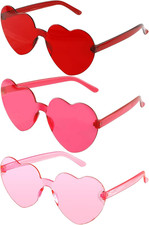 Valentines Day Heart Sunglasses, Heart Shaped Sunglasses, Rimless Sun-glasses, R