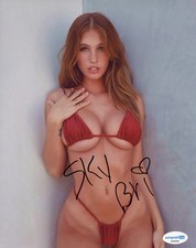 Sky Bri Signed Autograph 8x10 Photo Adult Film Actress Sexy Model ACOA COA Sky Bri Signed Autograph 8x10 Photo Adult Film Actress Sexy Model ACOA COA