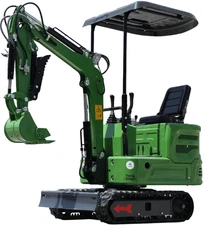 1Ton Mini Excavator 13.5HP Garden Farm Park Tracked Crawler Digger USA Stock NEW