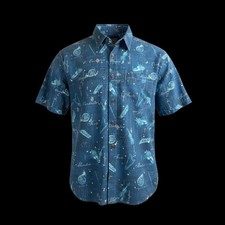 USA Made High Seas Trading Co Shirt Men’s Large SS Music Notes Instruments