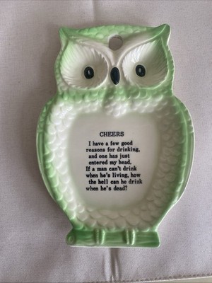  intage owl spoon rest 