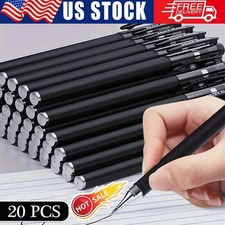 20PCS Ball Point Pens BLACK Gel Ink Pen Smooth Writing - 0.5mm Nib - Best Price  