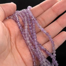 4mm smooth round rondelle amethyst beads genuine gemstone natural jewelry making