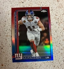2025 Topps Chrome Micah McFadden #232 Red White Blue Refractor Giants