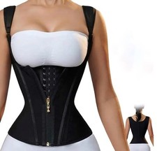 Womens Waist Trainer Vest Corset Adjustable Shoulder Strap Tummy Control XL