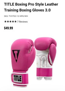 TITLE    Classic Pro Style GENUINE LEATHER Gloves - Pink/White - 14oz