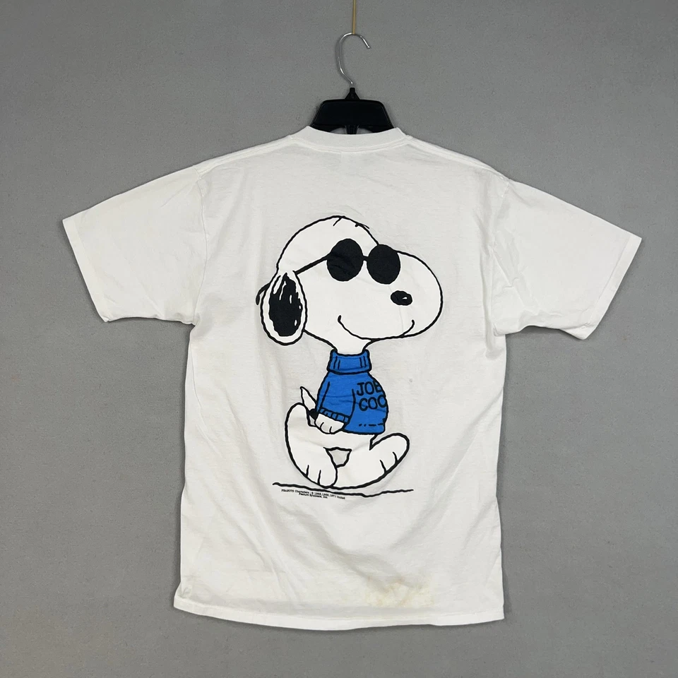 Vintage Peanuts Snoopy Joe Cool Woodstock Shirt Mens Large Double Sided 90s - Image 2 of 4