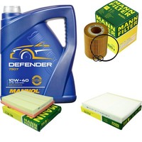 Inspektionspaket 5L Mannol Defender 10W-40 FüR Opel Astra G Caravan 1.7 Dti 16V