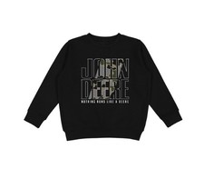 LP88747 - John Deere Youth Black Camo Slash Crew Fleece Small