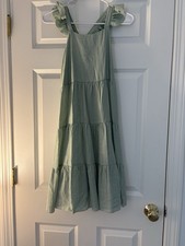 Green Ruffle Women’s Dress, Extra Small, Shein