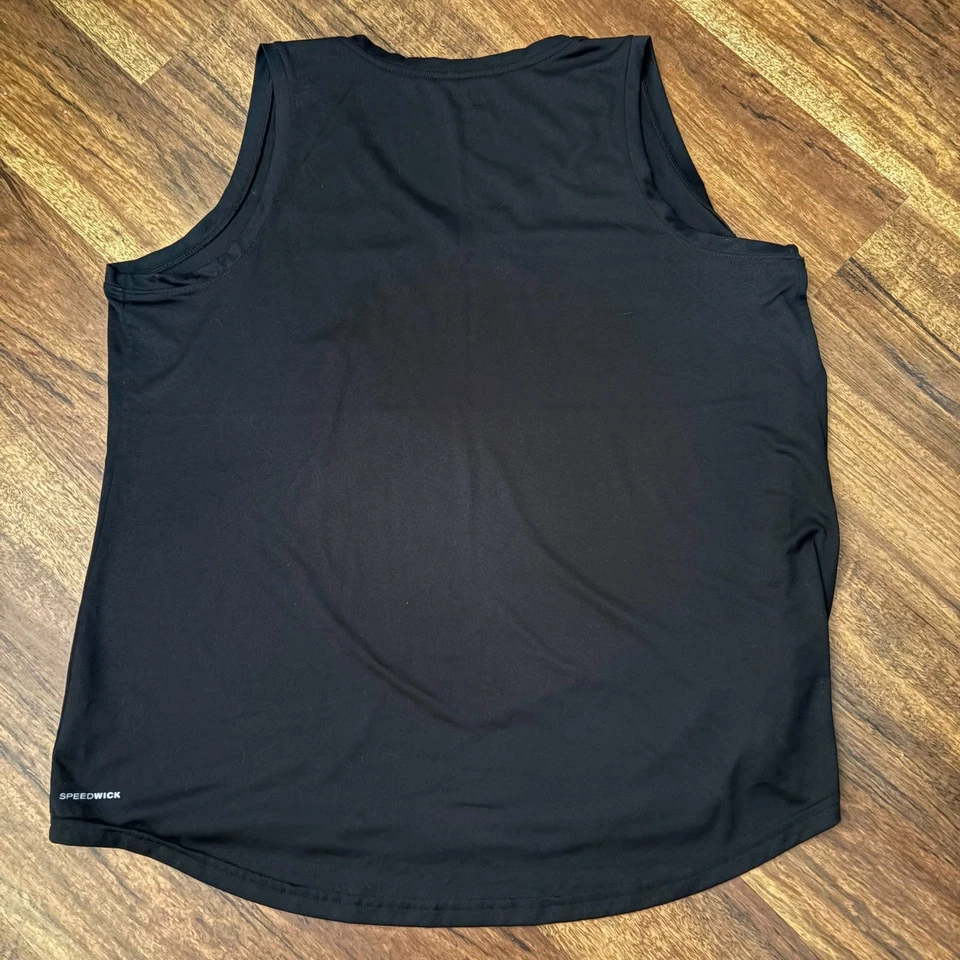 Camiseta sin mangas Reebok para mujer 1X negra rendimiento cuello en V entrenamiento Foto 2 de 4