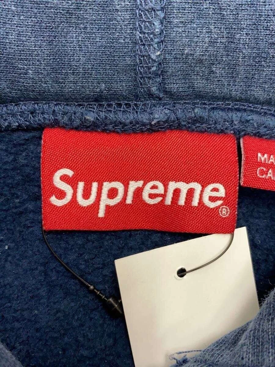 Supreme Felpa con Cappuccio M Cotone Navy RN101837 CA32812 Usata